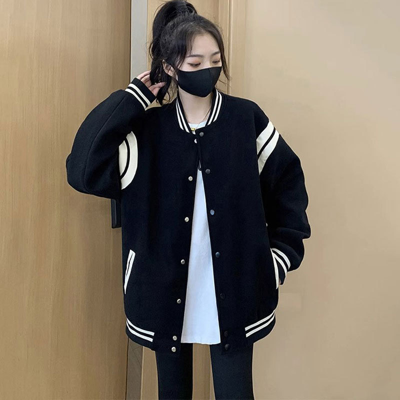 秋季夹克棒球服外套女秋装2025新款休闲宽松小个子薄款开衫上衣
