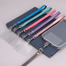 手机防丢皮绳彩色简约短绳带夹片汽车钥匙扣挂链绳腕带手提挂绳