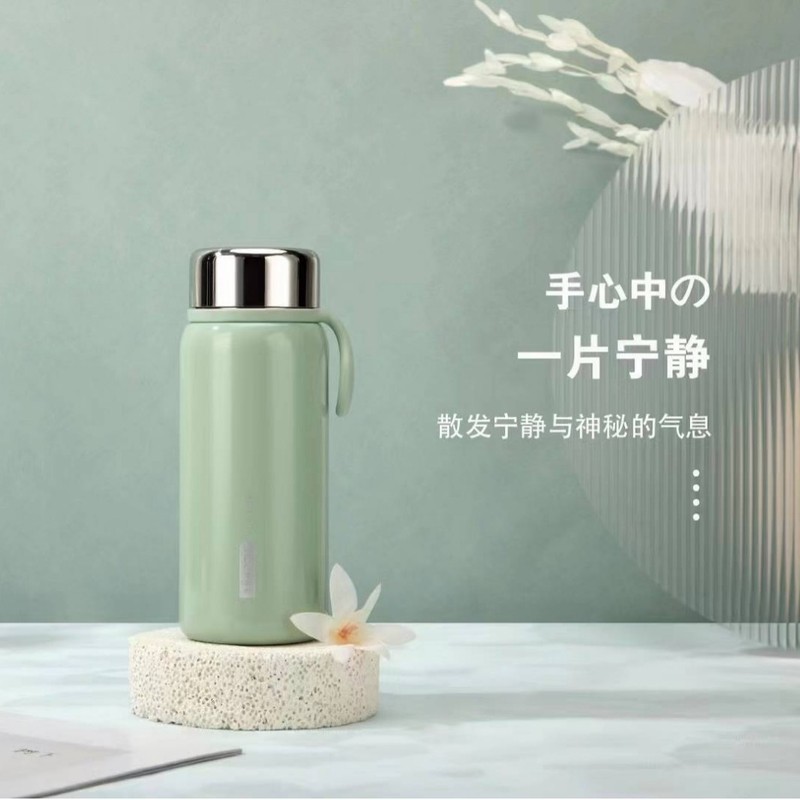 カスタム卸売 シンプルで可愛い小容量304ステンレスロゴ入り高真空断熱タンブラー 携帯用カスタムギフト|undefined