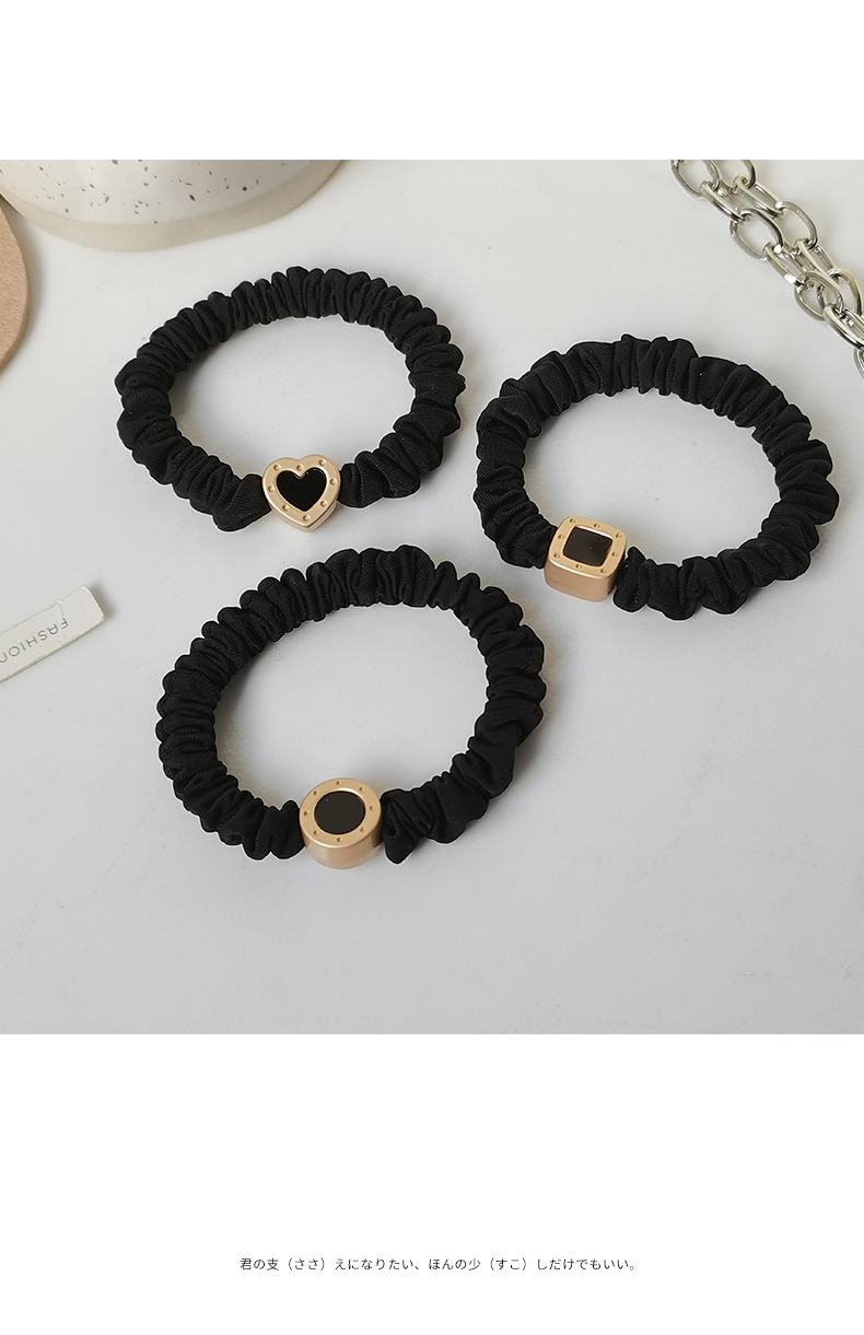 时尚丸子头小肠发圈女高弹力耐用皮筋女扎头发绳头饰简约气质头绳详情9