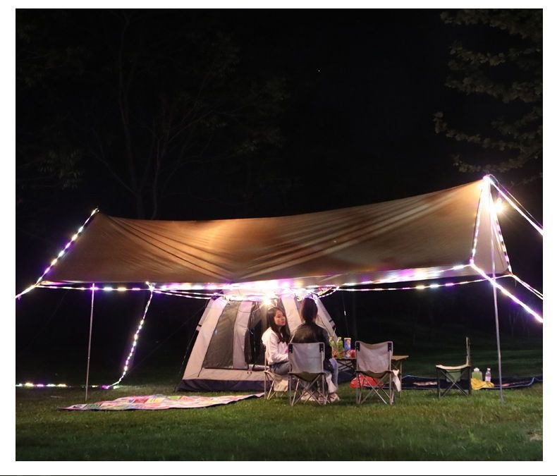 Outdoor canopy tent, thickened sunshade, waterproof, sunscreen, UV protection, portable, for camping and outdoor activities, butterfly-shaped canopy