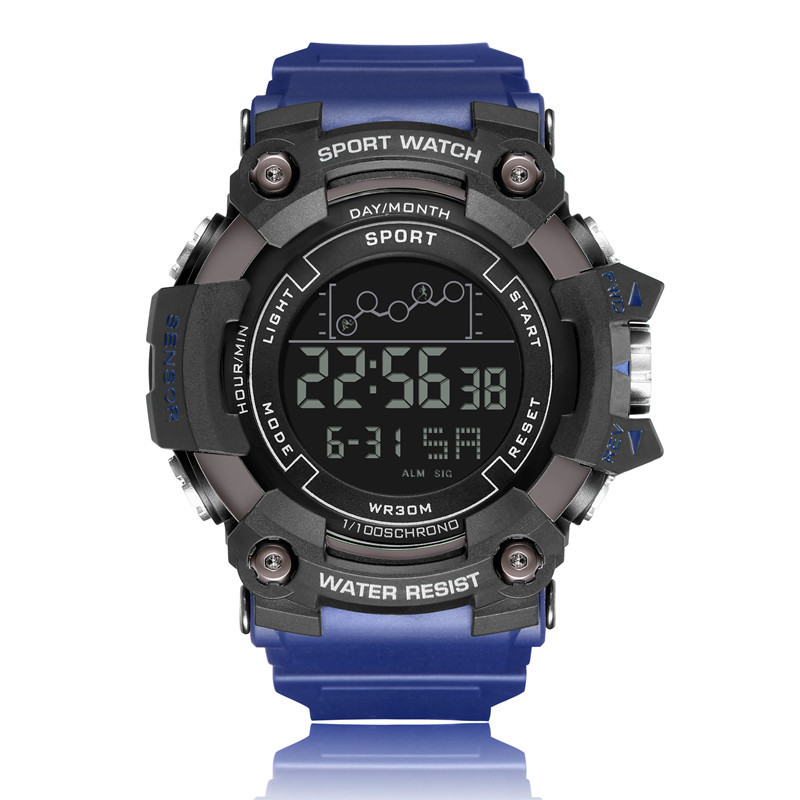 Reloj digital LED multifuncional de moda para hombres deportes al aire libre reloj impermeable tendencia pantalla única reloj electrónico luminoso