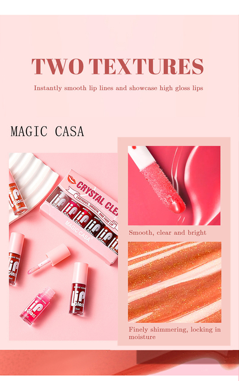 MAGIC CASA Cross-border Six-Piece Set of Water Light Jelly Lip Care Oil and Lip Lotion details Picture