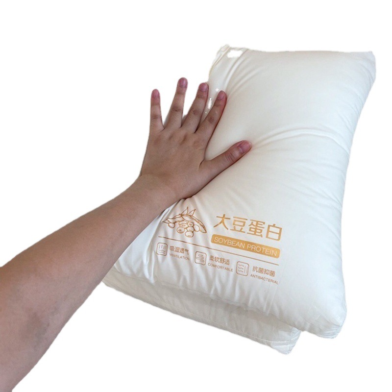 Algodón 60 piezas fibra de soja ultra-fino pluma terciopelo almohada núcleo vivo popular almohada núcleo solo paquete un par de fibra almohada