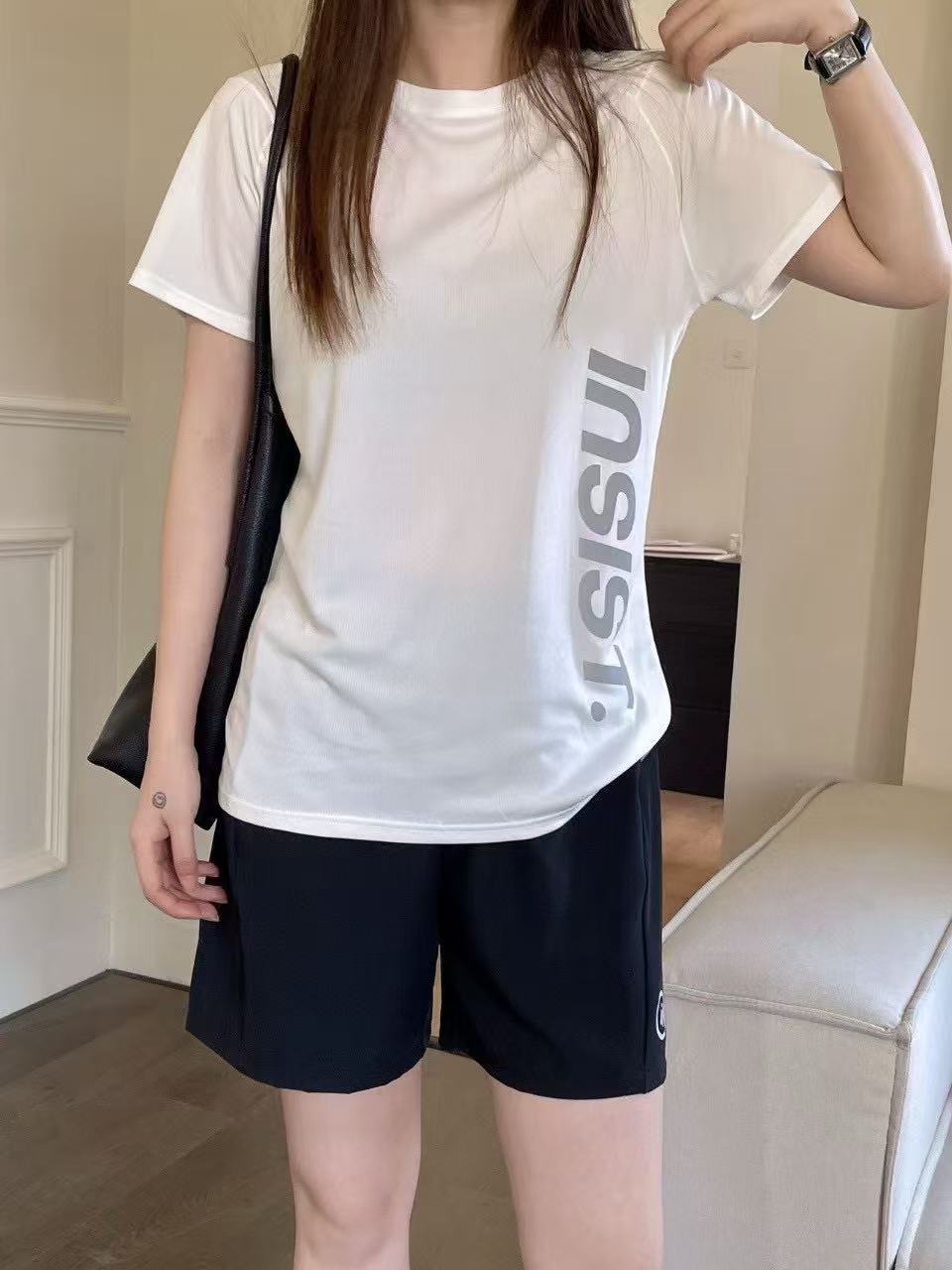 2025春新型黒科学技術IN軽酸素3.0スポーツスーツ丸首半袖tシャツフィットネス屋外レジャースーツ