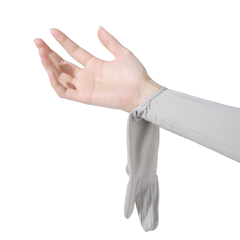 新款女夏防曬冰袖戶外運動腕開口錦綸冰絲防紫外線手套冰涼透氣