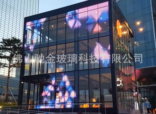 厂家生产led透明显示屏玻璃全彩LED动态发光屏玻璃幕墙发光玻璃-阿里巴巴