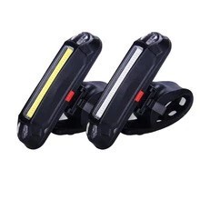 Wholesale bicycle lights, usb rechargeable tail lights, COB high-brightness beads, mountain bike tail lights, bicycle warning light equipment