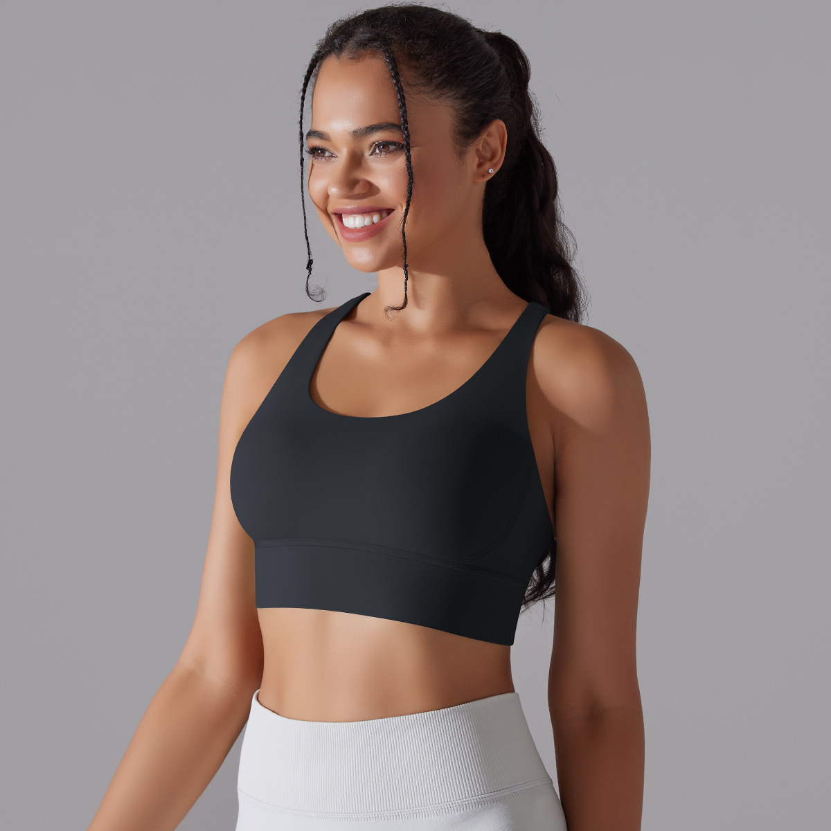 127g Weight Sleeveless Sleeve Length Nylon, Spandex Fabric Type Short Top Length Halter Crisscross Tank Tops Type Fitness, Yoga Occasion U Neck Neckline Solid Color Pattern Sports Style Sports Solid Color Nylon Spandex U Neck Active Tops Halter Crisscross Tank 59