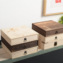 定制实木包装空盒茶叶盒多层茶饼茶叶收纳木盒茶饼礼品包装木盒