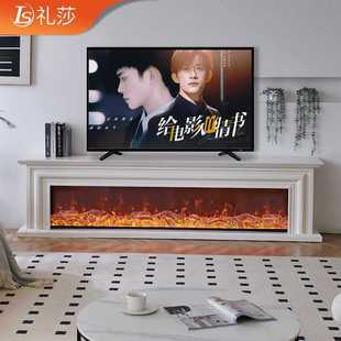 ✅ 1.2/1.8/ 2.4m French Fireplace Tv Cabinet Villa Living Room Flame Solid Wood Heating Fireplace Installation