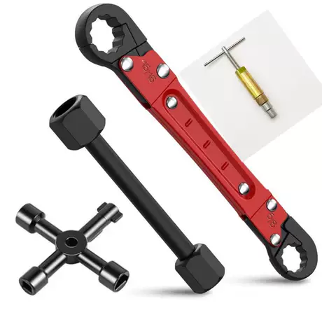 4-piece puller set + crosshead, red