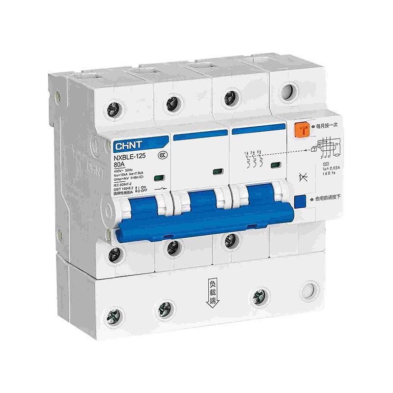 正泰电器 NXBLE-125 剩余电流动作断路器 NXBLE-125 3P D100 30mA