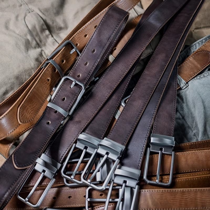 El Yapımı Üst Katman Sığır Derisi Kemer Vintage Bitki İşlemi Saf Sığır Derisi Iğne Toka Erkek İş Pantolonu Antikleştirilmiş Gerçek Deri Pantolon Kemeri