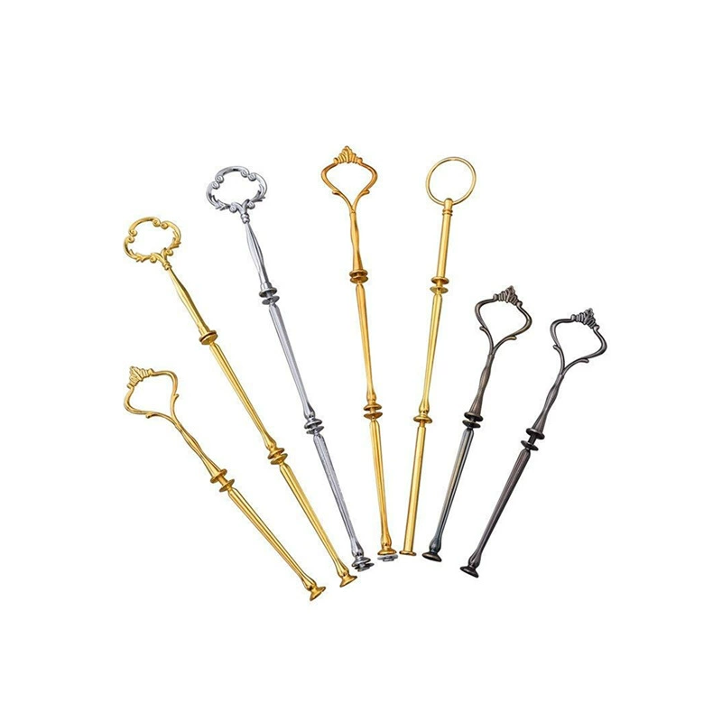 Three -layer fruit disk metal hanging rack cake dessert dessert ornaments electroplating accessories dry fruit disk double -layer snack bracket