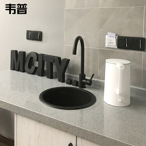 Wholesale black nano bar balcony round small sink single tank package 304 stainless steel kitchen small dishwashing