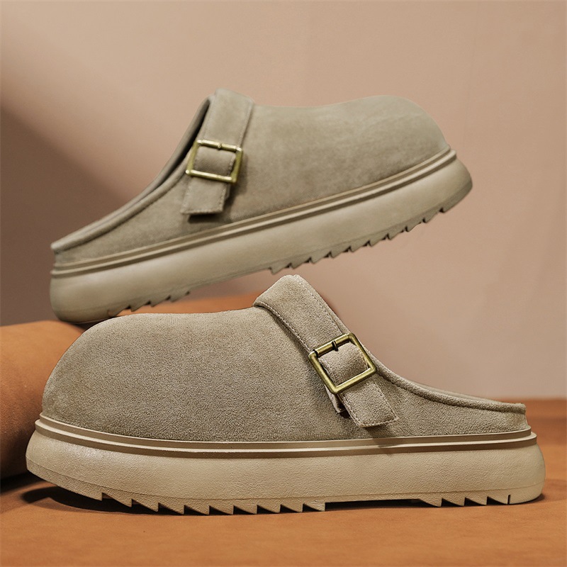Bizcocho de suela gruesa realza la cabeza grande retro, un pie, zapatos Birkener, todo incluido para hombre, nuevos zapatos Boken de primavera 2025