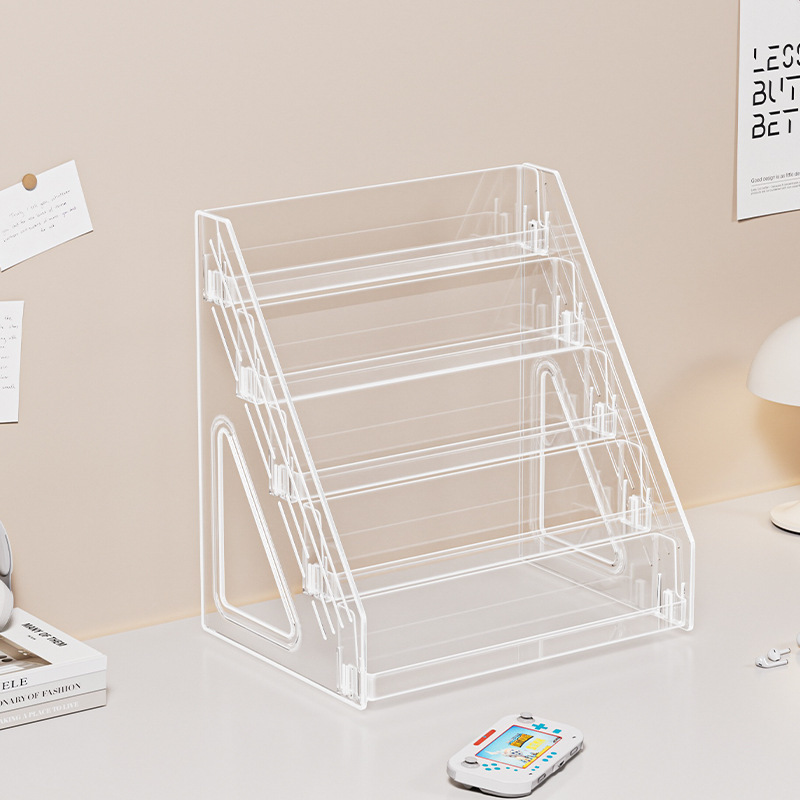 Storage Box Acrylic Badge Display Stand Desktop Accessory Transparent Tiered Display Stand Storage Box Acrylic Badge Display Stand Desktop Accessory Transparent Tiered Display Stand