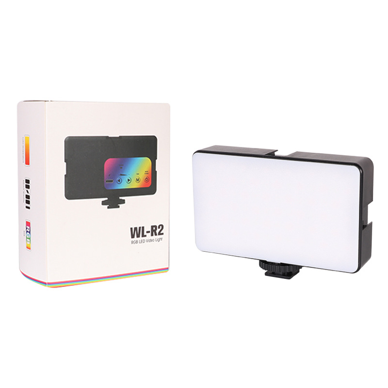 Luz de relleno de cámara teléfono móvil bolsillo vivo belleza luz RGB colorido cuadrado mini ringlight Luz de relleno