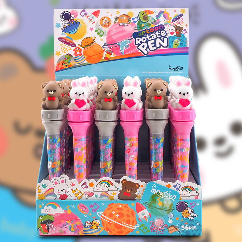 Dibujos animados amor café oso lindo conejo descompresión transferencia medio aceite pluma alta mirada linda chica corazón estudiante papelería creativa