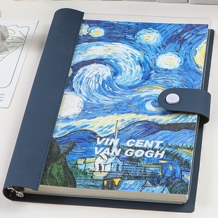 Retro Oil Painting Loose-Leaf Book Transparent Soft Shell Detachable Notebook B5 Diary College Student Postgraduate Entrance Examination Study