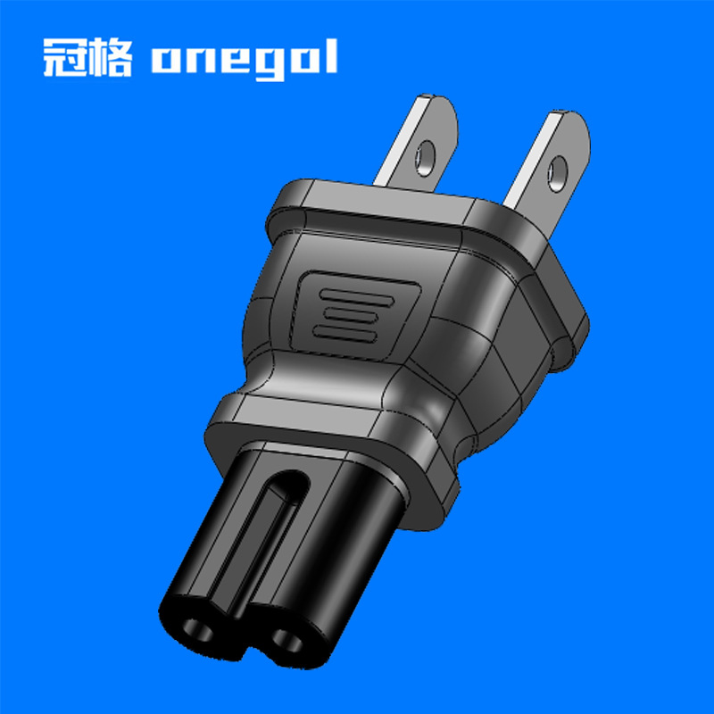 国标两插转八字尾转换插头音响电视显示器led小台灯充电器