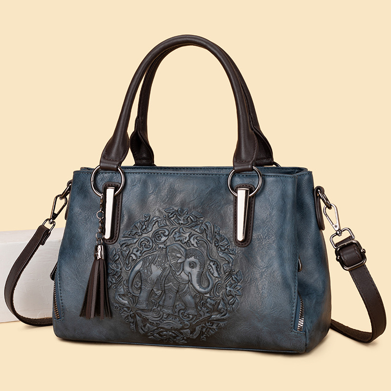 universal capacious ethnic one-shoulder bag for leisure