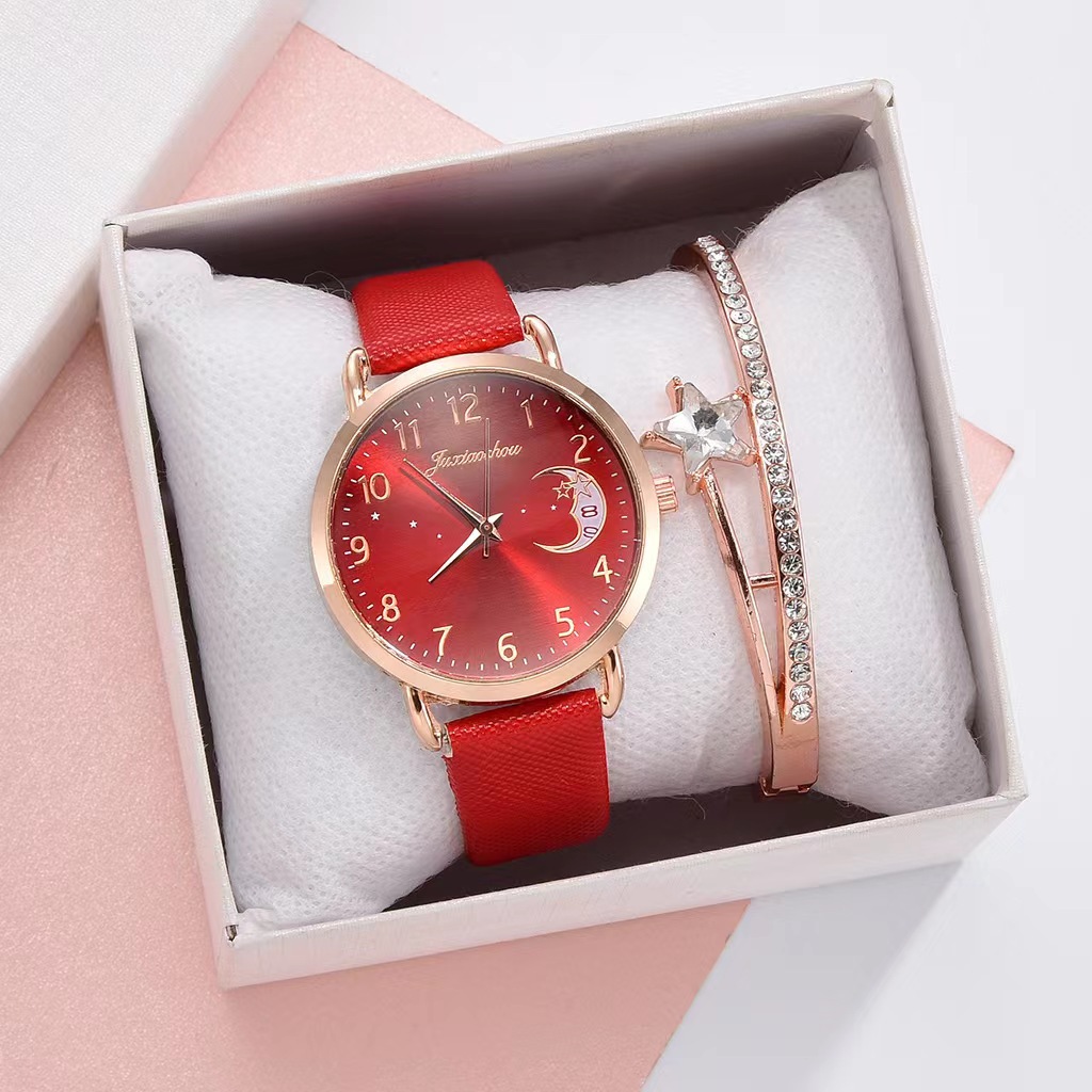 Red + bracelet + box
