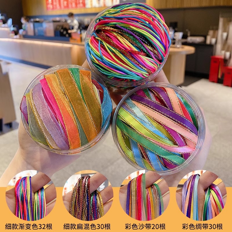 Cuerda de color trenzada para niños trenza sucia para niñas cuerda de pelo Cola de Caballo cuerda de pelo trenzada colorida trenza sucia cuerda de pelo cinta de pelo artefacto