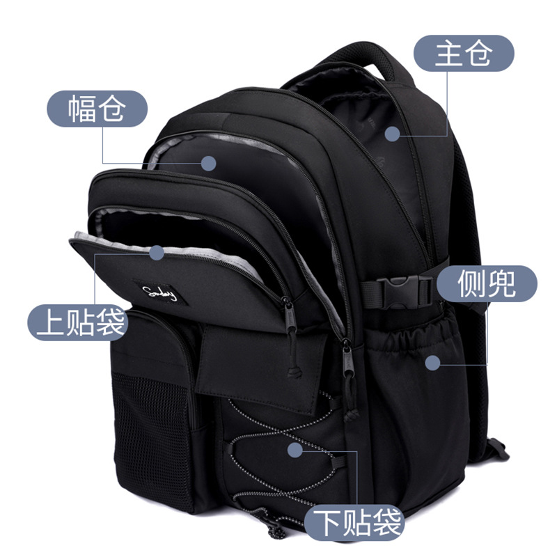 Mochila de moda para estudiantes de secundaria 6 - 9 grados mochila de hombro ligera de ocio de gran capacidad para niños de escuela primaria