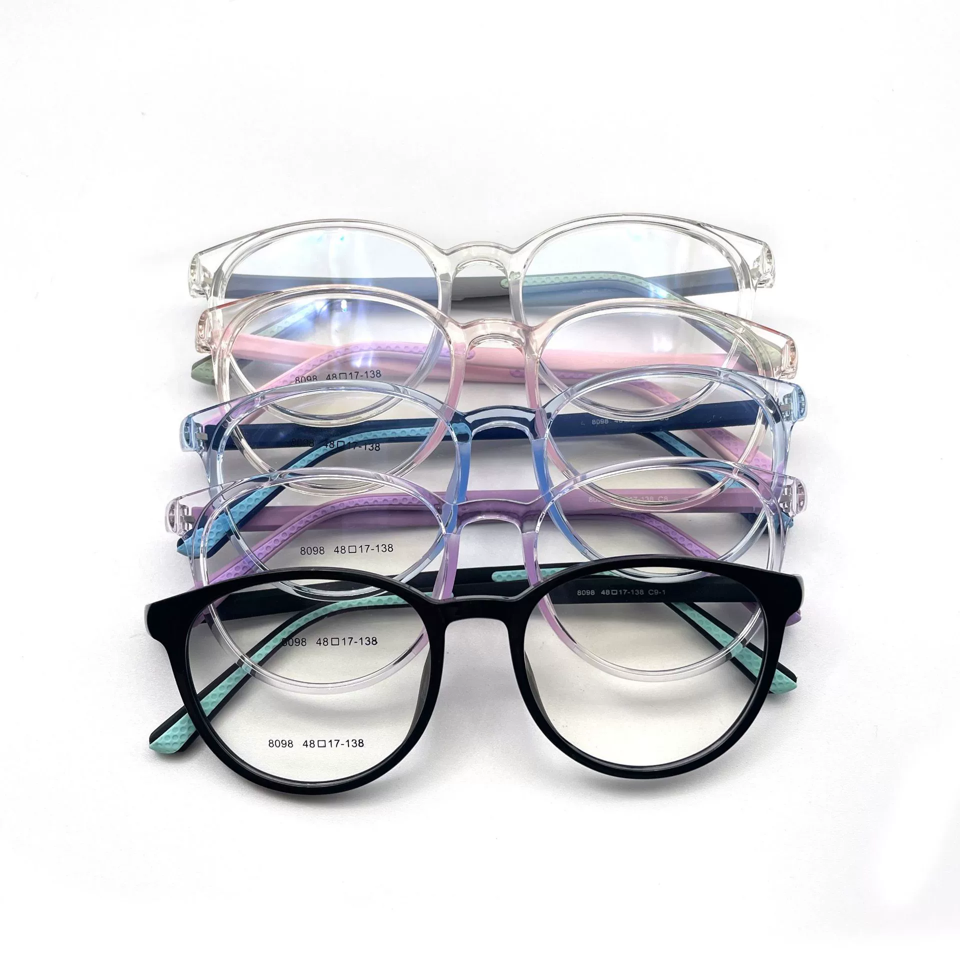 New silicone children's frame frame mirror light wholesale comfortable silicone nose pad silicone temple 8098