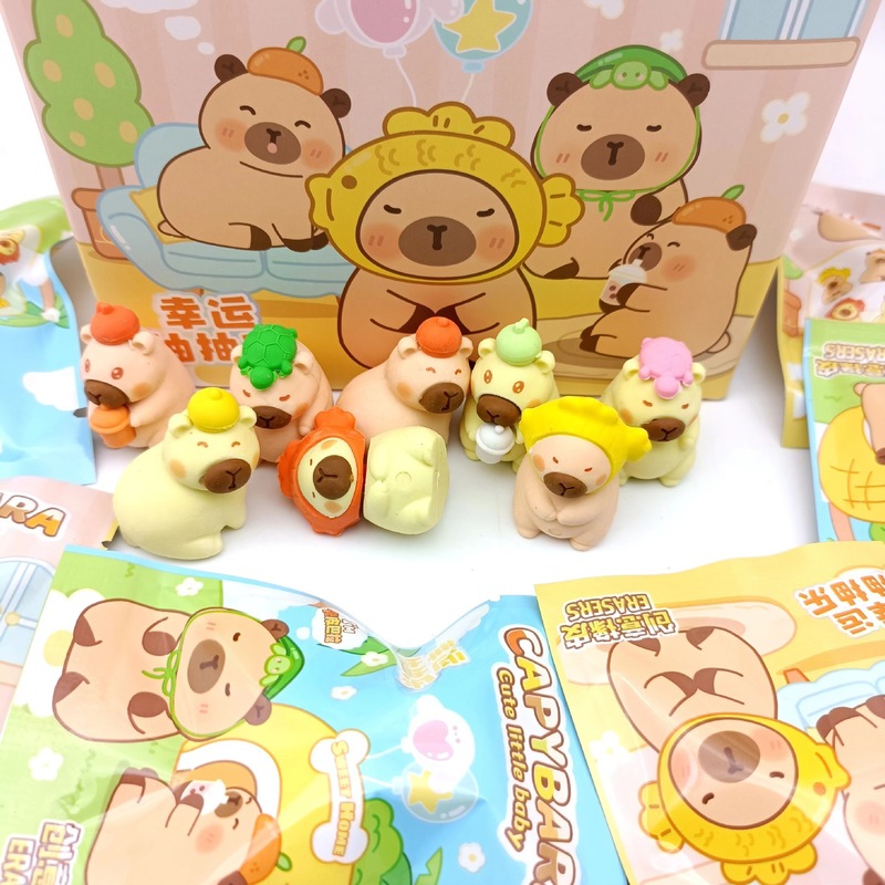 かわいいカピバラ消しゴム 小学生賞品 跡が残らない消しゴム 子供用文具消しゴム|undefined