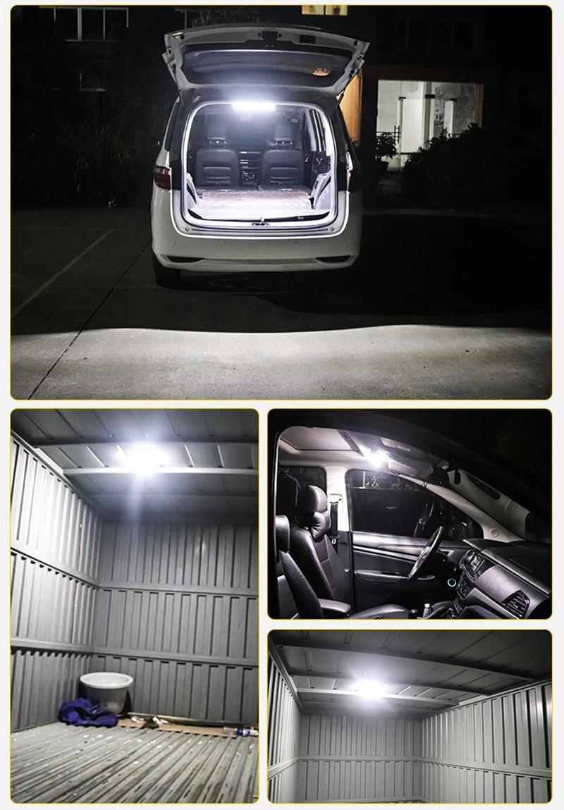 Neutral Ultra-Bright Truck Led Compartment Light 72 Beads 12-80V Rv Cab Reading Light Trunk Light Panel