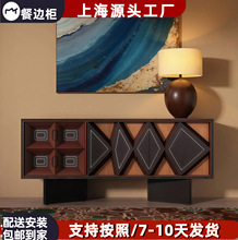 中古风烤漆入户玄关柜实木餐边柜客厅收纳边柜储物柜装饰柜包邮