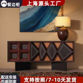 中古风烤漆入户玄关柜实木餐边柜客厅收纳边柜储物柜装饰柜包邮