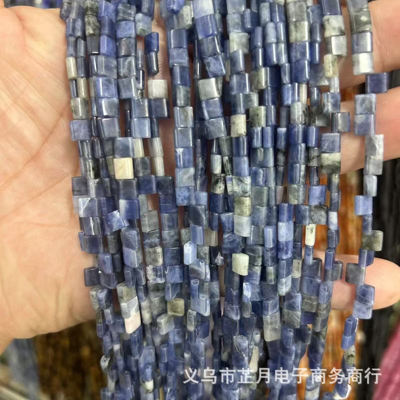 5*5mm双孔提拉米珠天然水晶玛瑙石头散珠串珠diy饰品手工材料批发|undefined