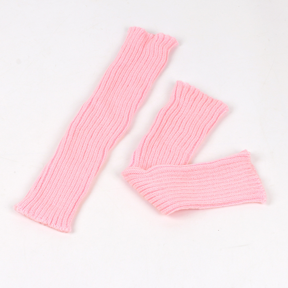 Warm woolen men women, leg warmers for autumn and winter, knitted foot protection colorful striped boot covers, stacked_voghion.com