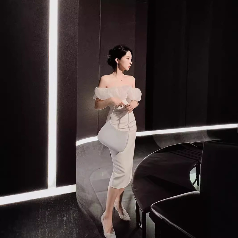 Dress High-end Light Luxury Niche Banquet Elegant French Evening Dress Women's Usually Wear High-end Birthday dress