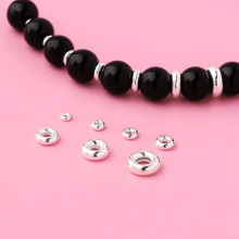 s925银闭口圈 加粗 DIY配件 纯银连接圈空心圈多规格 银环银圈