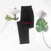 Colored trousers, autumn, for middle age, high waist, loose straight fit, plus size