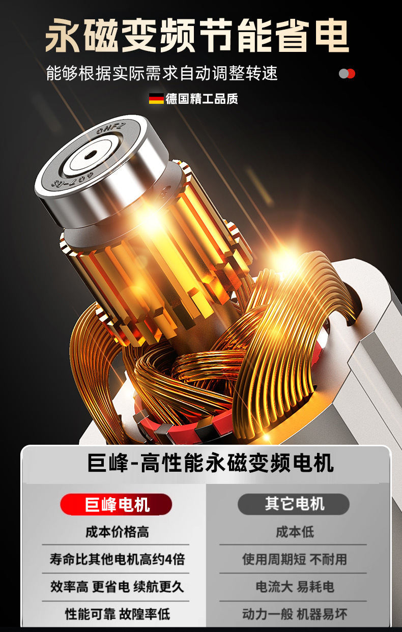 Jufeng Permanent Magnet Variable Frequency Screw Air Compressor 7.5Kw220V Complete Set of Industrial Grade Air Compressor Air Pump