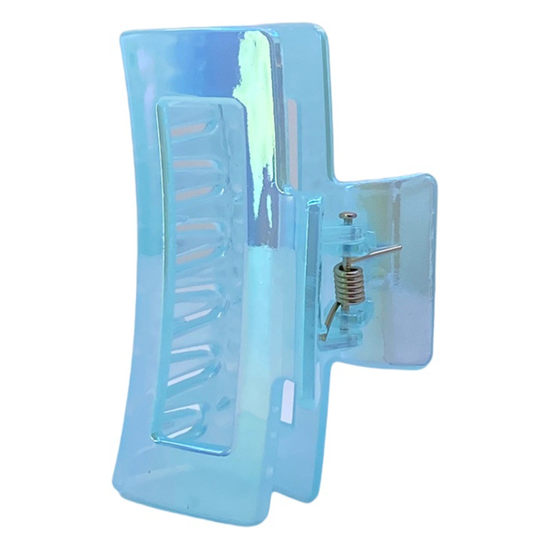 Galvanoplastia AB color jalea cuadrada gran horquilla baño updo pelo clip de moda espalda Cabeza superior Clip 2 yuanes tienda física