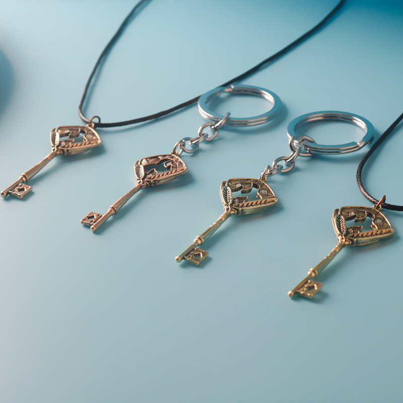 新款外贸热销未定事件簿夏彦钥匙项链钥匙扣挂件游戏项链毛衣挂件