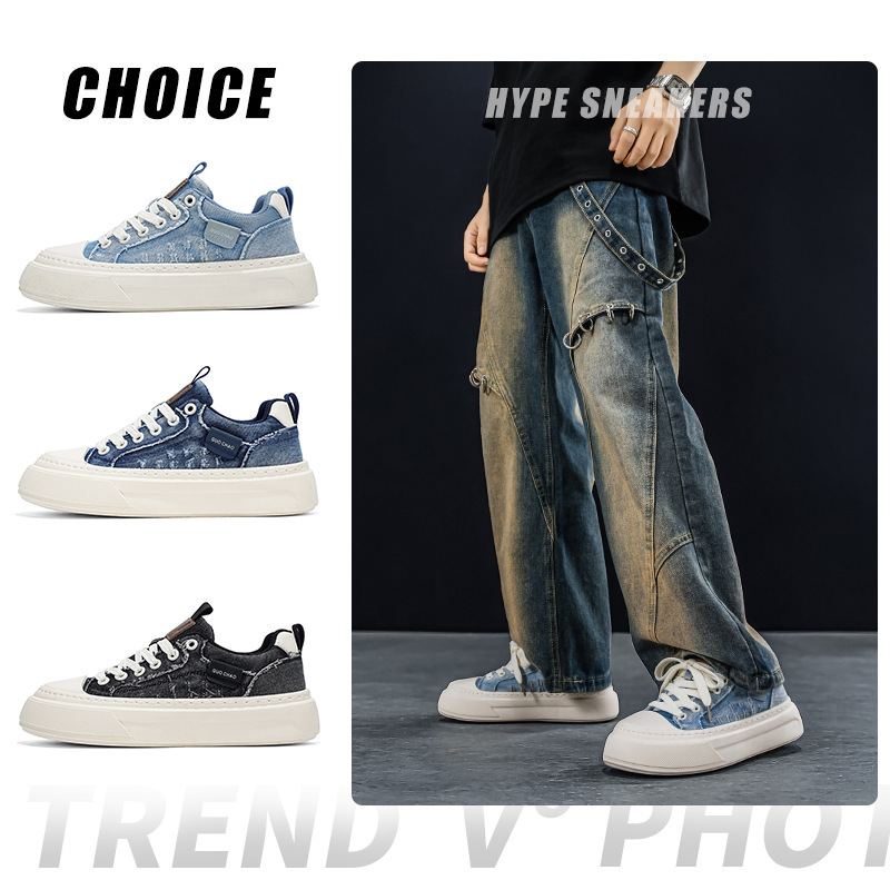 Canvas Shoes for Men 2026 New Spring Versatile Casual Niche Sneakers Youth Sports Thick-Soled Height-Increasing Cloth Shoes Canvas Shoes for Men 2026 New Spring Versatile Casual Niche Sneakers Youth Sports Thick-Soled Height-Increasing Cloth Shoes