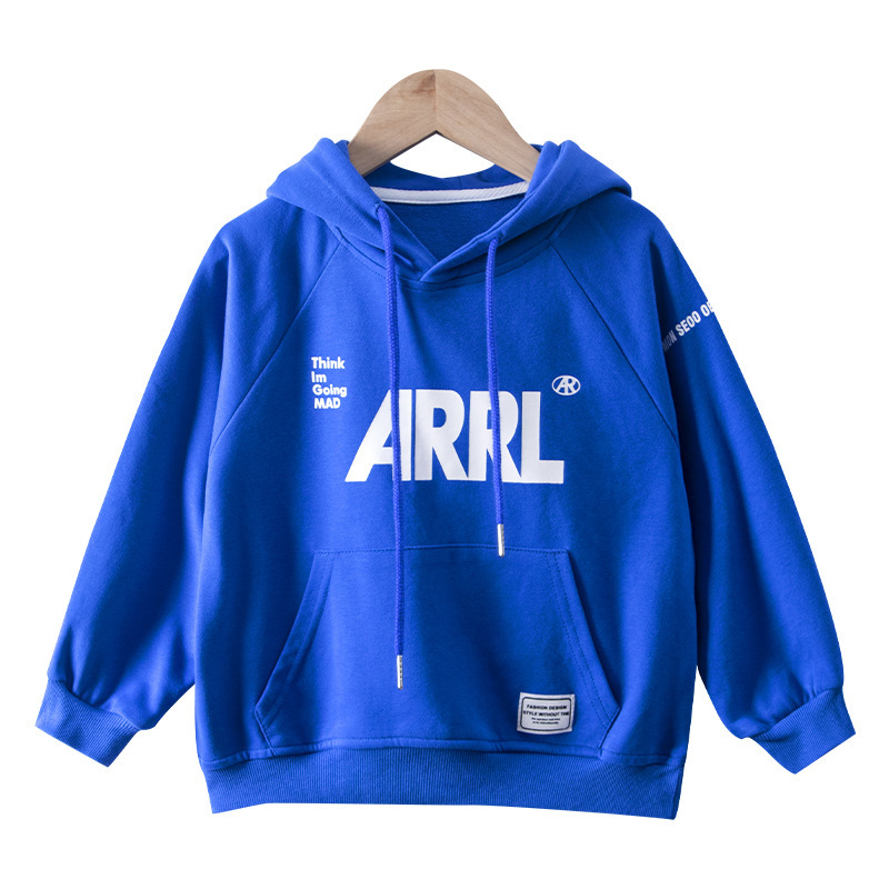Sudadera con capucha de marca de moda para niños otoño 2022 versión coreana jersey de manga larga de tamaño mediano para niños_voghion.com