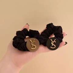 復古簡約金屬頭繩小香風高級感皮筋扎丸子頭大腸發圈2024新款女