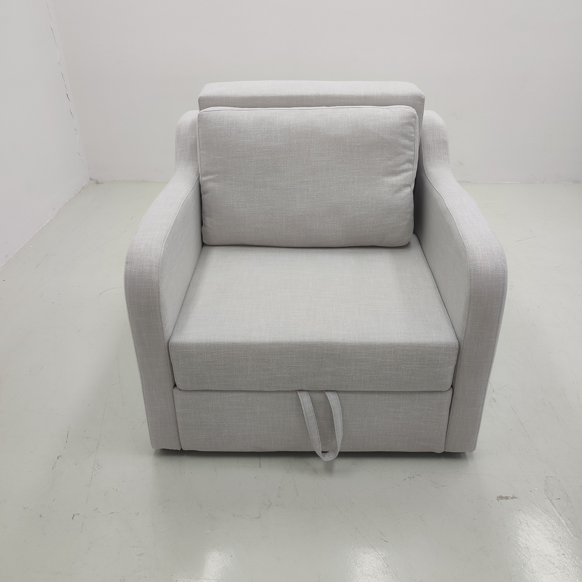 Moderno simple multifuncional plegable push-pull de una sola persona de oficina almuerzo sofá cama tecnología tela algodón lino sofá cama