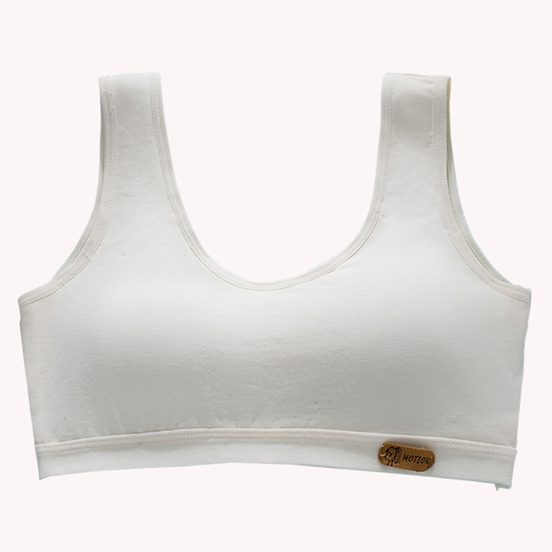 Período de desarrollo de la ropa interior de las niñas top de tubo de algodón puro estudiantes de secundaria estudiantes de la escuela primaria niñas adolescentes niños chaleco deportivo