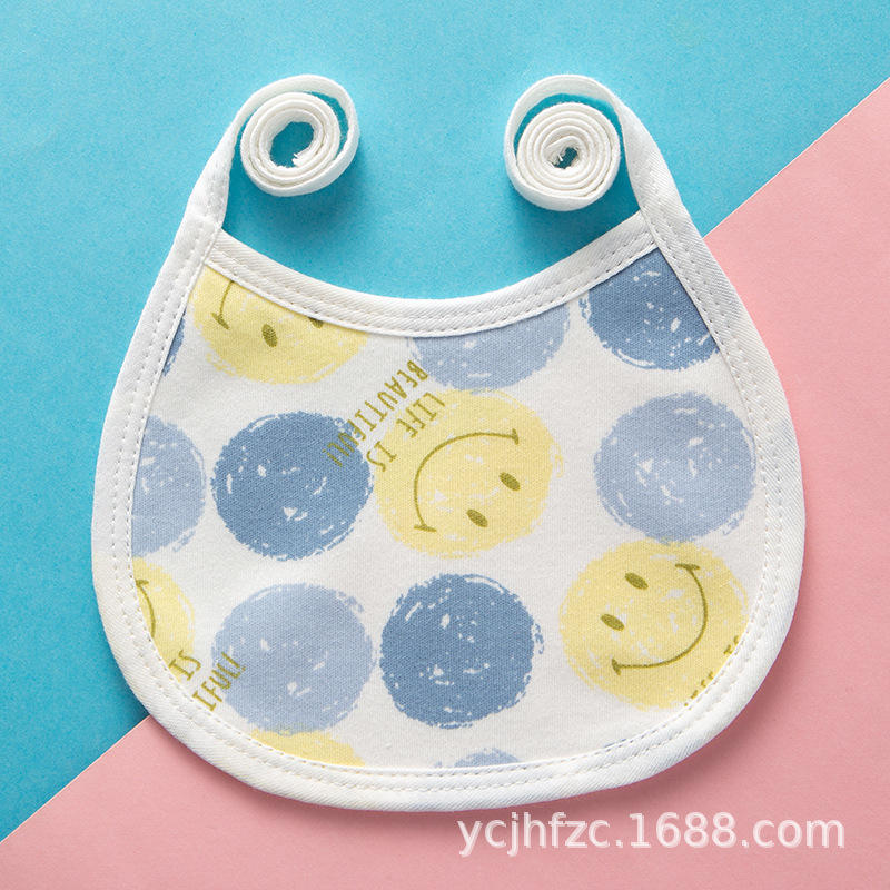 Bebé con cordones a prueba de agua babero recién nacido suministros bebé con cordones bebé babero de algodón