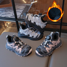 旋转扣儿童鞋2025冬季新款儿童运动鞋加绒男女童跑步鞋二棉鞋子